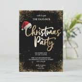 Moderne Elegante Glitter Kerstman Kerstfeest Kaart (Staand voorkant)