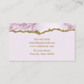 Moderne elegante glitter marmer visitekaartje (Achterkant)