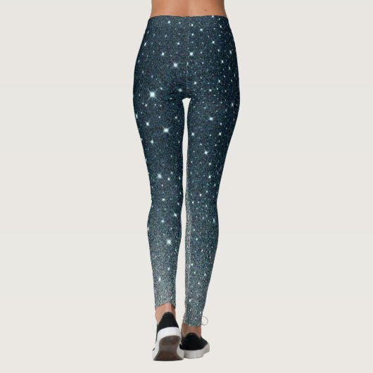 Moderne elegante glitter sprankelt leggings (Achterkant)