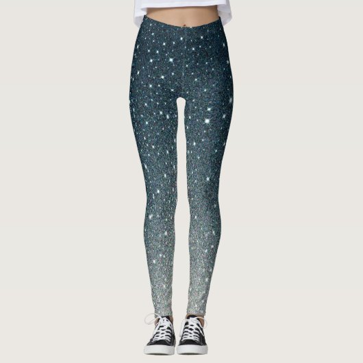 Moderne elegante glitter sprankelt leggings (Voorkant)
