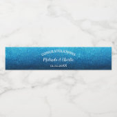 Moderne Elegante Glitter Verjaardagsfeest Bruiloft Waterfles Etiket (Enkel label)