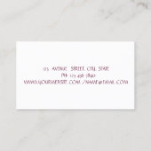 Moderne, Elegante Glitter Wimpers Visitekaartje (Achterkant)