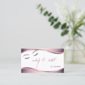Moderne, Elegante Glitter Wimpers Visitekaartje (Staand voorkant)