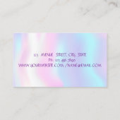 Moderne elegante glitteras, Makeup Holographic Visitekaartje (Achterkant)