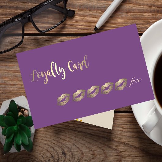 Moderne Elegante Glitterige Lippen Loyalty Card