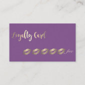 Moderne Elegante Glitterige Lippen Loyalty Card (Voorkant)