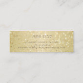 Moderne elegante glitterij, goudpenseelstreek mini visitekaartje (Achterkant)
