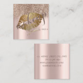 Moderne elegante glitterspoelen, schaarste vierkante visitekaartje (Voorkant / Achterkant)