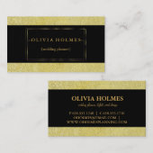 Moderne, elegante Gold Foil Metal Professional Bus Visitekaartje (Voorkant / Achterkant)