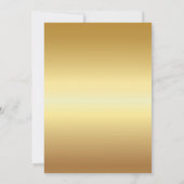 Moderne, elegante Gold Glitter Save the Date (Achterkant)