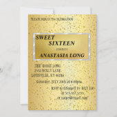 Moderne, elegante Gold Glitter Save the Date (Voorkant)