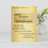 Moderne, elegante Gold Glitter Save the Date (Staand voorkant)