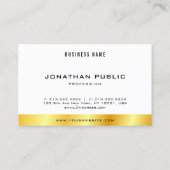 Moderne, elegante Gold look op maat Visitekaartje (Achterkant)