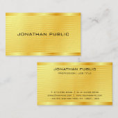 Moderne, elegante Gold look Premium-dik Visitekaartje (Voorkant / Achterkant)