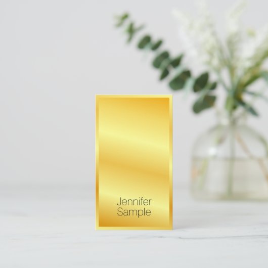 Moderne, elegante Gold look Professional-Sjabloon Visitekaartje (Staand voorkant)