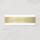 Moderne, elegante Gold look stijlvol en profession Mini Visitekaartje (Achterkant)