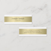 Moderne, elegante Gold look stijlvol en profession Mini Visitekaartje (Voorkant / Achterkant)