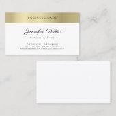 Moderne, elegante Gold look stijlvolle, profession Visitekaartje (Voorkant / Achterkant)