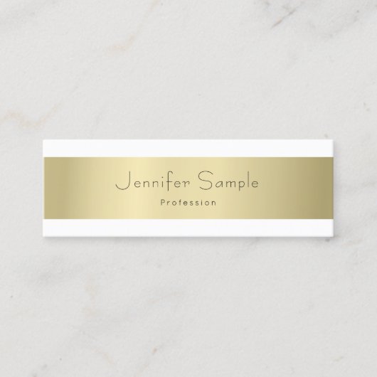 Moderne, elegante Gold-look ziet er eenvoudig uit  Mini Visitekaartje (Voorkant)