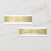 Moderne, elegante Gold-look ziet er eenvoudig uit  Mini Visitekaartje (Voorkant / Achterkant)
