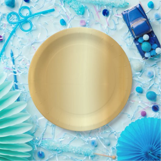 Moderne, elegante Gold look ziet er eenvoudig uit  Papieren Bordje (Feest)