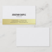 Moderne, elegante Gold Simple Professional-ontwerp Visitekaartje (Voorkant / Achterkant)