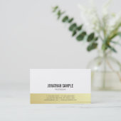 Moderne, elegante Gold Simple Professional-ontwerp Visitekaartje (Staand voorkant)