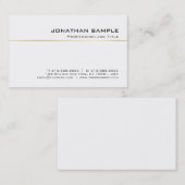 Moderne, elegante Gold Striped Design Luxury Trend Visitekaartje (Voorkant / Achterkant)