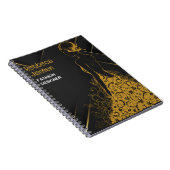 Moderne Elegante Golden Gown Zomer Mode Notitieboek (Rechterzijde)