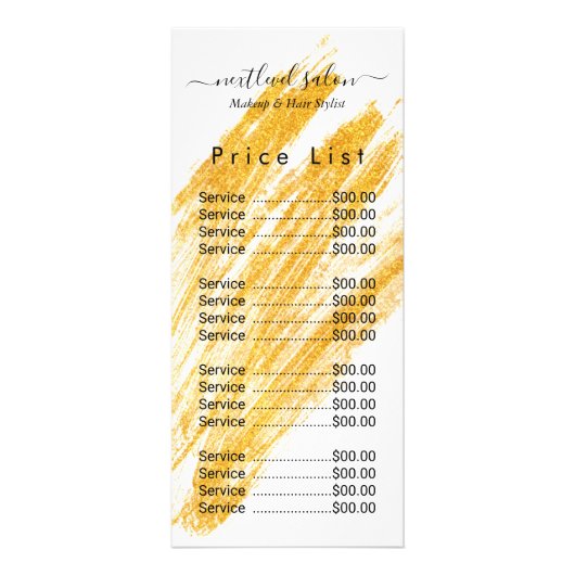 Moderne Elegante Golf Glitter Reclamekaart (Voorkant)