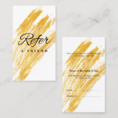 Moderne elegante golfglitter aanbevelingskaartje (Voorkant / Achterkant)