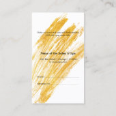 Moderne elegante golfglitter aanbevelingskaartje (Achterkant)