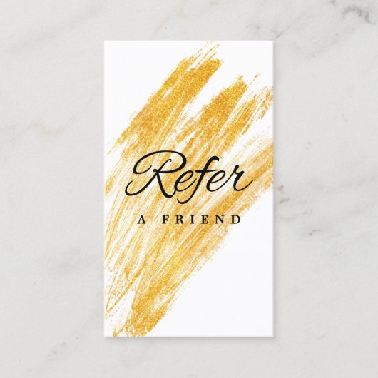 Moderne elegante golfglitter aanbevelingskaartje (Voorkant)