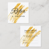 Moderne elegante golfglitter aanbevelingskaartje (Voorkant / Achterkant)