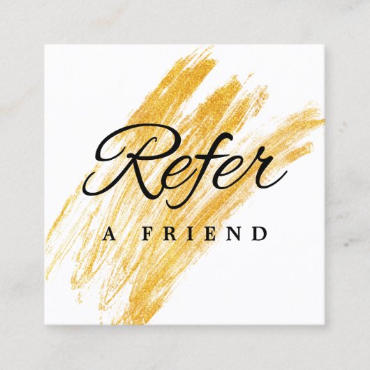 Moderne elegante golfglitter aanbevelingskaartje (Voorkant)