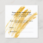 Moderne elegante golfglitter aanbevelingskaartje (Achterkant)