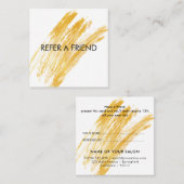 Moderne elegante golfglitter aanbevelingskaartje (Voorkant / Achterkant)