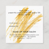 Moderne elegante golfglitter aanbevelingskaartje (Achterkant)