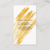 Moderne elegante golfglitter afsprakenkaartje (Achterkant)