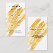 Moderne elegante golfglitter afsprakenkaartje (Voorkant / Achterkant)