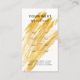 Moderne elegante golfglitter afsprakenkaartje