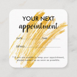 Moderne elegante golfglitter afsprakenkaartje