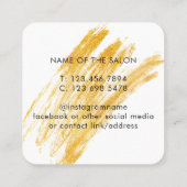 Moderne elegante golfglitter afsprakenkaartje (Achterkant)