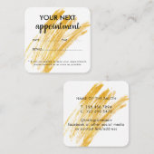 Moderne elegante golfglitter afsprakenkaartje (Voorkant / Achterkant)