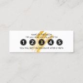 Moderne elegante golfglitter klantenkaartje (Achterkant)