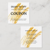 Moderne elegante golfglitter kortingskaartje (Voorkant / Achterkant)