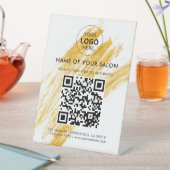 Moderne elegante golfglitter reclamebord met voetstuk (Insitu)