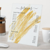 Moderne elegante golfglitter reclamebord met voetstuk (Insitu)