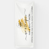 Moderne elegante golfglitter spandoek (Verticaal)