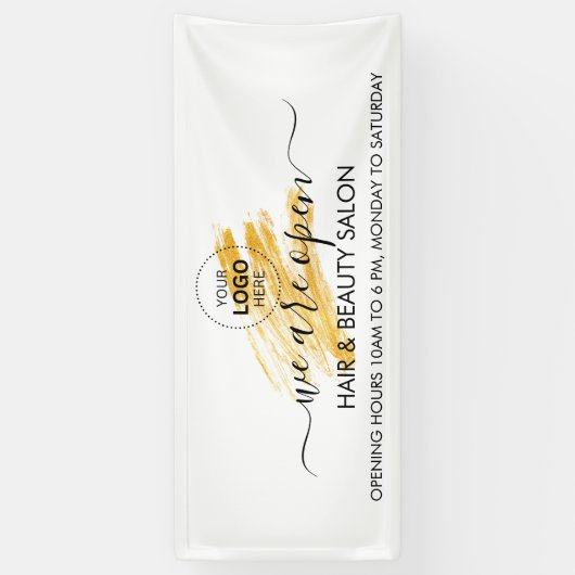 Moderne elegante golfglitter spandoek (Verticaal)